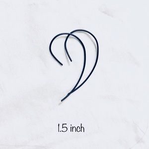 Small purple titanium curl earrings 1.5 inch